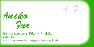 aniko fur business card
